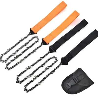 Portable Survival Chain Saw Chainsaw Camping Pocket Hand Tool Pouch • $10.75