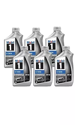 Mobil 1 V-Twin Full Synthetic Motorcycle Oil 20W-50 1 Qt Case/6 • $73