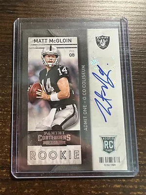 A127088 - 2013 Panini Contenders #197A Matt McGloin Auto RC • $20