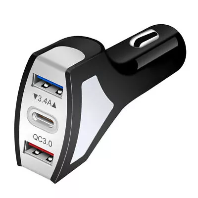 3-Port USB Fast Rapid Car Charger Adapter Type C Port For Android Samsung Galaxy • $13.85