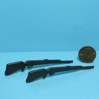 Dollhouse Miniature Metal Rifle Gun Set Of 2 IM66315 • $2.69