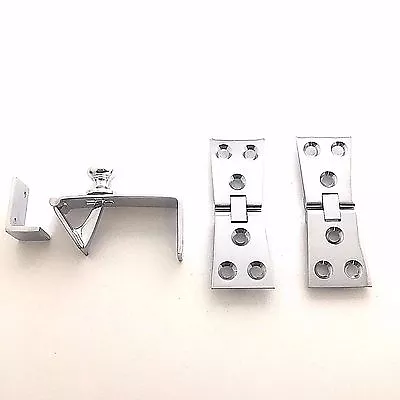 Solid Polished Chrome Counterflap Bartop Worktop Shop Counter Catch - Hinges • £14.50