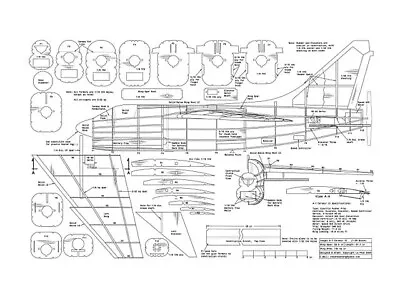 Electric A-7 Corsair II 23  WS RC Model Airplane Printed Plans & Templates • $20