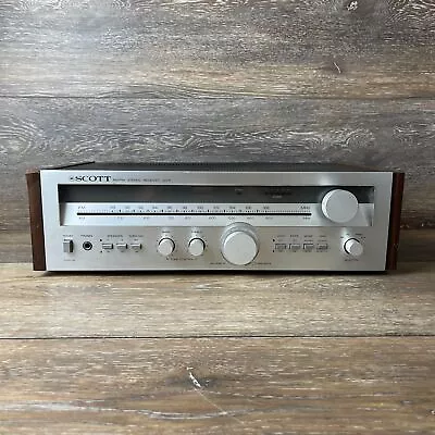 Vintage Scott 325R Black Solid State Wood Sides AM/FM Stereo Receiver For Parts • $54.90