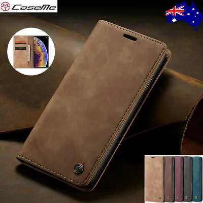 $9.85 • Buy Magnetic Leather Wallet Card Case Samsung Note S22 21 20 FE 10 5G S9 S8 Plus S7e