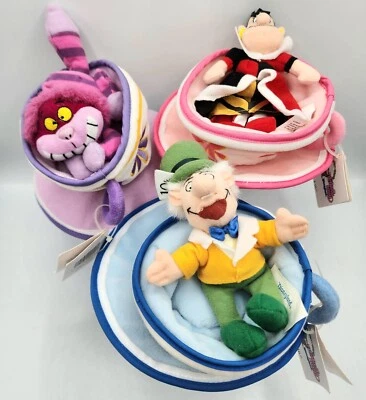 $39 • Buy Retired Disney Alice In Wonderland Tea Cup Mad Hatter Cheshire Cat Queen Vintage