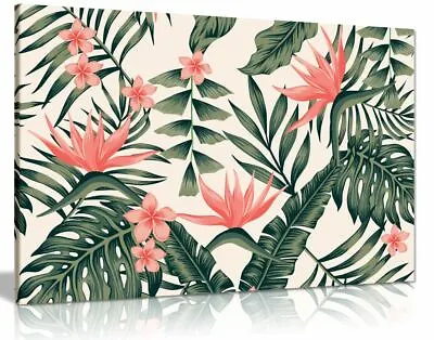 Trendy Tropical Canvas Wall Art Picture Print • £11.99