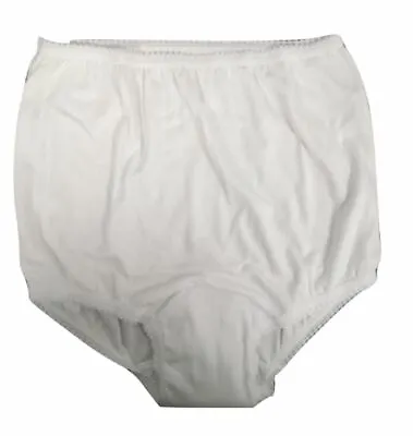£12.99 • Buy Cotton Incontinence Briefs Pants Knickers Built In Waterproof Pad White Or Black