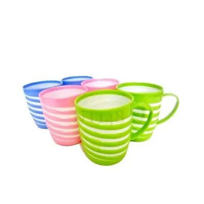 £15.99 • Buy 6pc Colourful Dynasty Plastic Mugs Tea Coffee Travel Picnic Outdoor Camping New