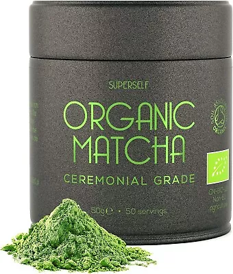 Organic Matcha Green Tea Powder - 50g Gift Tin - Ceremonial Grade - 100% Premium • £9.90