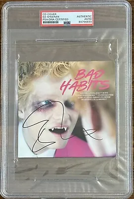 Ed Sheeran Signed Bad Habits Cd Cover Psa Dna Coa Certified Autograph Bold Sig • $99.99