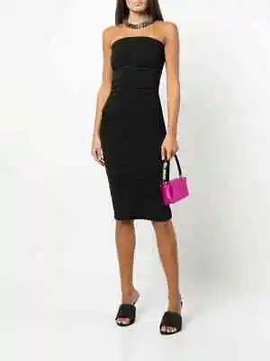 $199 • Buy Alexander Wang Strapless Logo-tape Dress Black Size S BNWTs New Current Season