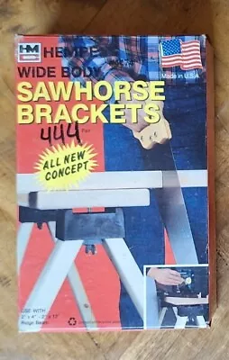 Vtg NOS NIB Hempe Wide Body Sawhorse Brackets Made In USA 🇺🇸 💪 300lb Max L👀K • $18.74