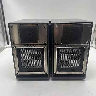 Sony APM Bookshelf Speakers Vintage Box Sound Tested Working IMP.4 • $49.99