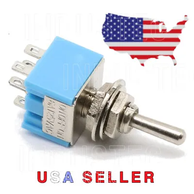 IndusTec DPDT Mini Toggle - Switch Maintained 3 Position 6A 125 V 12V 24V Guitar • $3.29