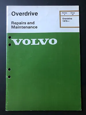 Volvo 240 260 Overdrive Service Manual 1976-1980 1981 1982 1983 1984  • $39.95