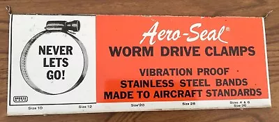 Vintage Aero-Seal Clamp Sign Display Man Cave Garage Decor • $45