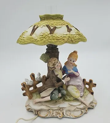 Rare Ardco Courting Colonial Couple Porcelain Table Lamp Figurine Vintage • $75.61