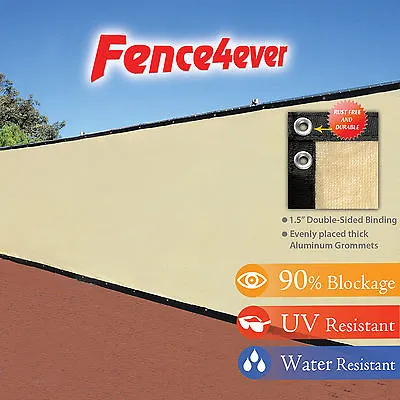Tan Beige 5'x50' 5ft Fence Privacy Screen Windscreen Shade Cover Mesh Home Yard  • $58.49