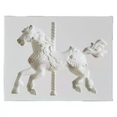 Carousel Horse Silicone Fondant Mould Cake Cupcake Icing Chocolate Decor Mold • £7.56