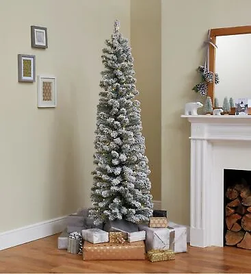 £54.99 • Buy Habitat 6ft Pre-Lit Snow Tipped Pencil Christmas Tree - Green