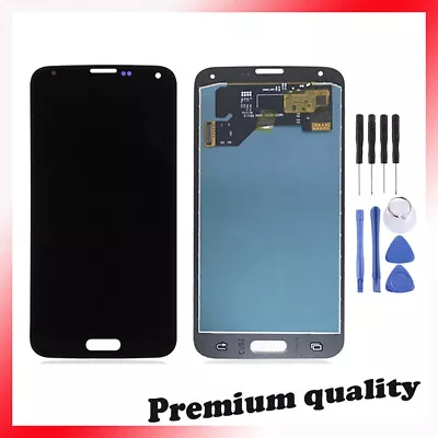 For Samsung Galaxy S5 G900 I9600 LCD Touch Screen Digitizer Assembly Parts Black • $51.98