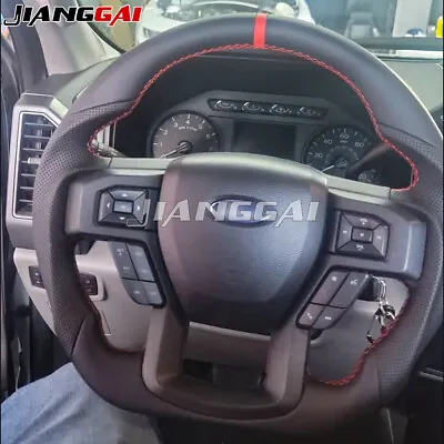 Perforated Leather Sport Steering Wheel Fit 15+ Ford F150 Raptor With Heated • $399