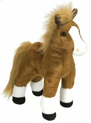 New Wild Republic Cuddlekins 12  Brown Horse Plush Cuddly Soft Toy Pony Teddy • £13.99