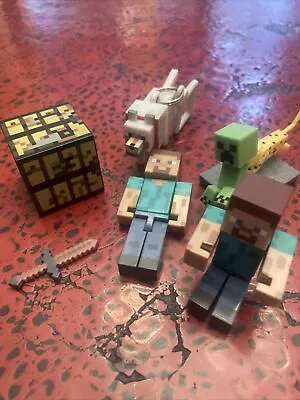 MINECRAFT Figures And Wolf Key Hanger Great Boy Easter Basket Toy Gifts • $14.99