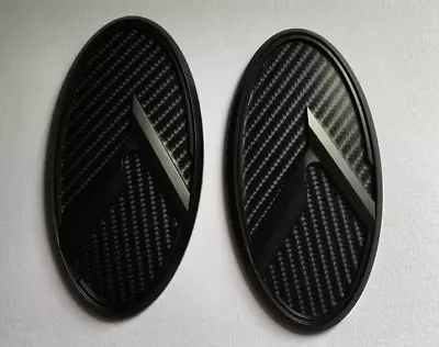 New 3D Black Carbon K Badge Emblem 2pcs/set Fit KIA New Forte YD K3 2014-2023 • $11.99