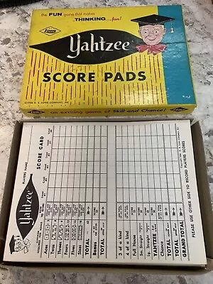 Vintage Yahtzee Score Pads (4) 1956 In Original Box • $9.99