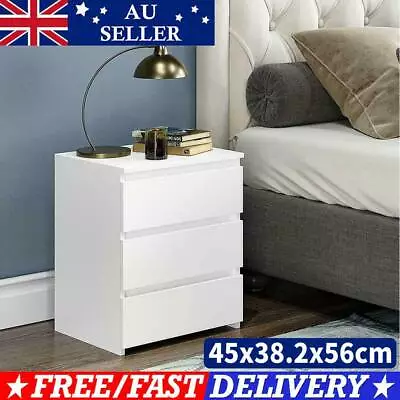 AU Bedside Tables Drawers Side Table Wood Nightstand Storage Cabinet Bedroom BLG • $71.98