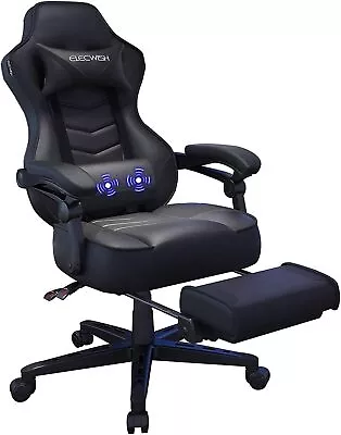 Racing Gaming Chair For Adults With Footrest And Massage Lumbar Pillow • £146.99