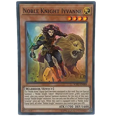 YUGIOH Noble Knight Iyvanne SOFU-EN088 Super Rare Card 1st Edition NM-MINT • £0.99