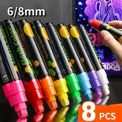 8 Vibrant Colors Liquid Chalk Markers Pens For Chalkboards Windows Glass • $5.56