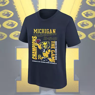 Michigan Wolverines Back-to-Back-to-Back Big Ten Conference Champions T-Shirt • $20.99