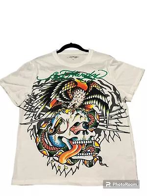 Ed Hardy White Large T-shirt • $20