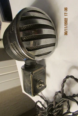 £145 • Buy Vintage Reslo Microphone. Working. Lovely & Nostalgic. Brown And Chrome.