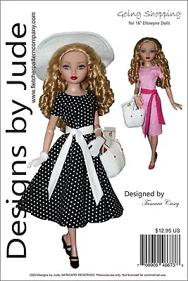 Going Shopping Doll Clothes Sewing Pattern For 16  Ellowyne Wilde Tonner • $12.95