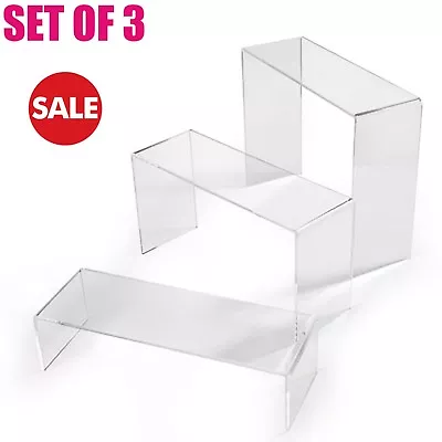 New Clear Nesting Plinths Acrylic Riser Counter Jewellery Display Stand • £18.50