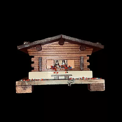 £29.90 • Buy Vintage Novelty Small Swiss Chalet House Design Wooden Musical Jewellery Box