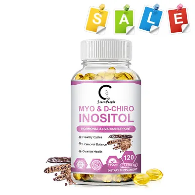 120 Pcs Inositol Capsules With Vitamin D Support Hormonal & Ovarian Healthy • £11.83