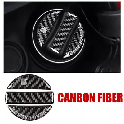 Car Interior Accessories Fuel Tank Cap Cover Carbon Fiber Sticker Decal Trims • $6.99