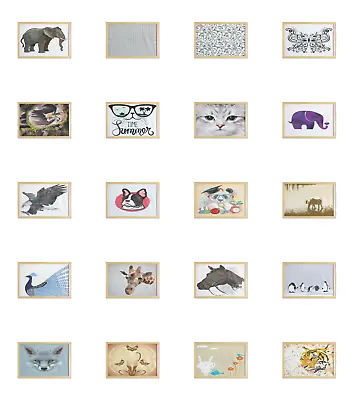 Ambesonne Animal Concept Wall Art With Wide Frame For Bathrooms Living Room • $74.99