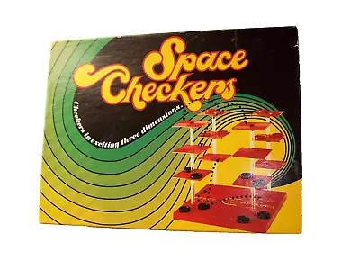 Vintage 1971 Super Checkers 3D Checkers Game Complete (checked) In GREAT Shape • $14.95