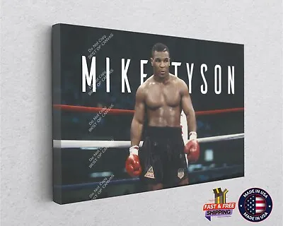 Mike Tyson Golden Legend Boxing Knock Canvas Décor Wall Art Print Room Painting • $220