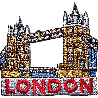 Tower Bridge London Embroidered Iron / Sew On Patch Clothes Bag Badge Transfer • £2.79