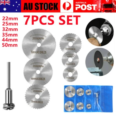 $7.73 • Buy 7PCS HSS Circular Saw Blade Set For Drill Dremel Rotary Tool Cutting Wheel Discs