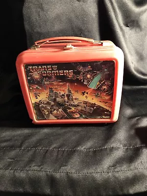 Vtg Transformers Lunchbox 1986 Hasbro Aladdin Plastic NO Thermos Damaged • $9.95