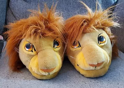 Disney The Lion King 1994 Plush Adult Simba Slippers Men's Size 6-7 VINTAGE • $77.27